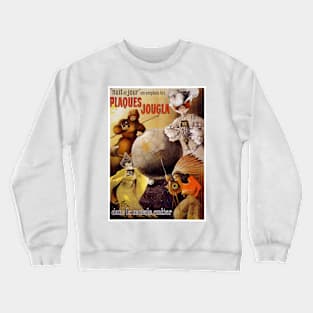 Vintage Advertising Poster France Plaques Jougla Crewneck Sweatshirt